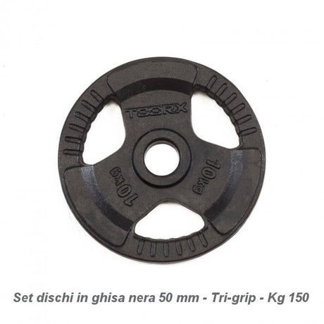 Toorx Set Ghisa Nera Kg 150 - 50 mm