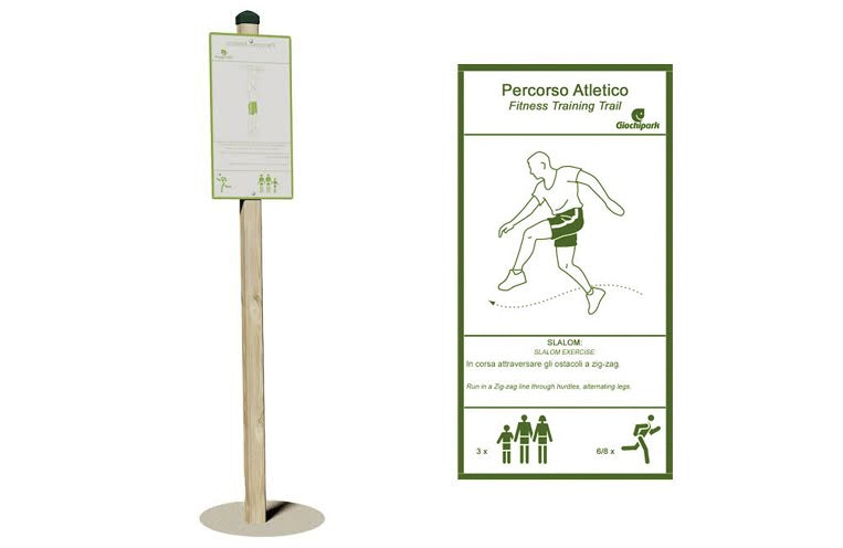 Games Park slalom sign H 150