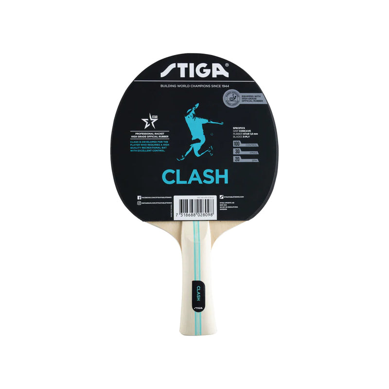 Stiga Racchetta da Ping Pong Clash (Hobby Line)