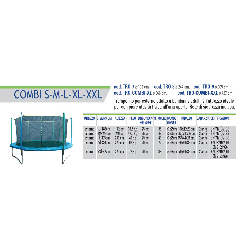 Garlando Trampolino Combi XL