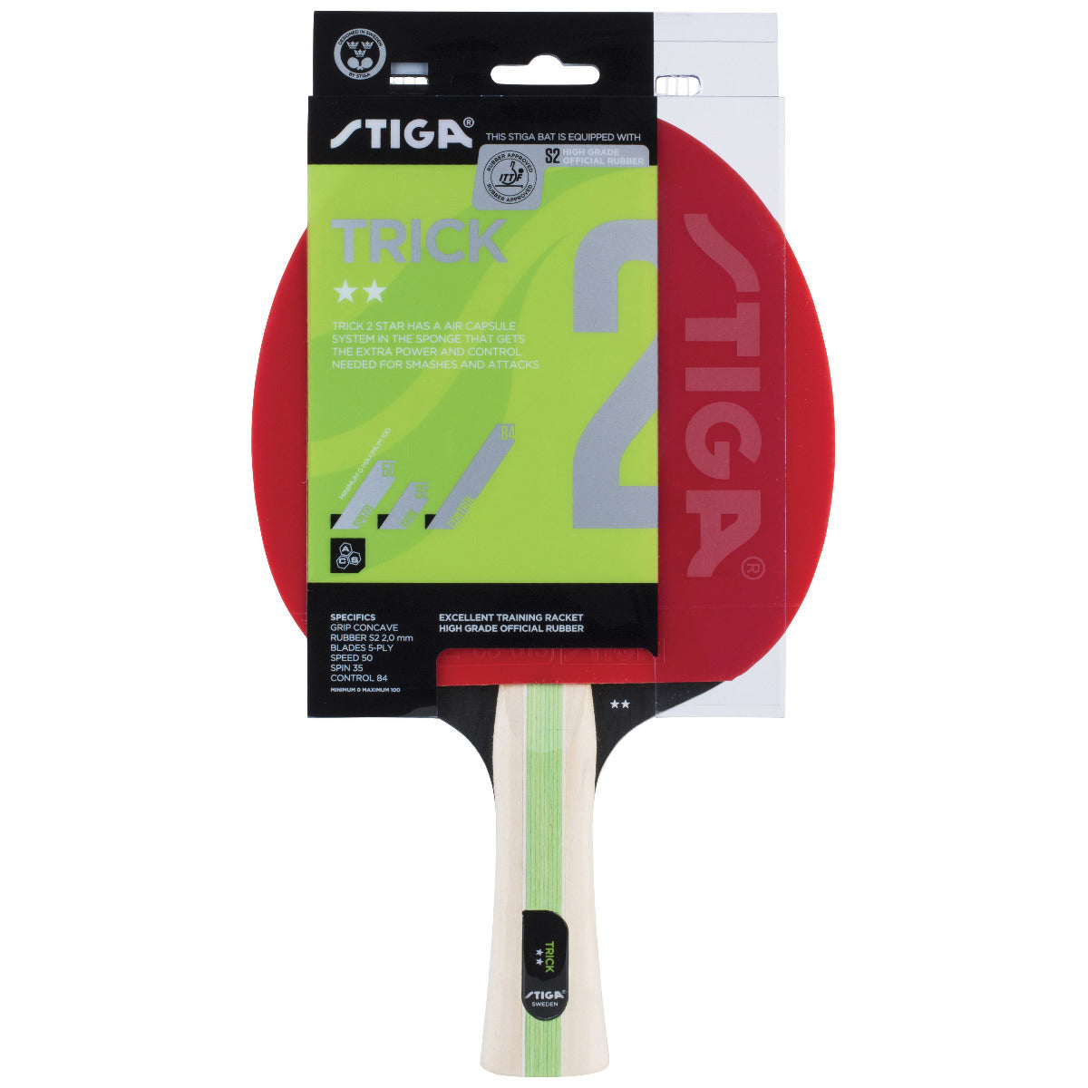 Stiga Racchetta da Ping Pong Trick ACS (2 stelle)